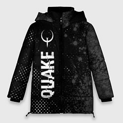 Куртка зимняя женская Quake glitch на темном фоне: по-вертикали, цвет: 3D-черный