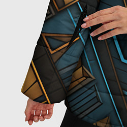 Куртка зимняя женская Узор в египетском стиле, цвет: 3D-черный — фото 2