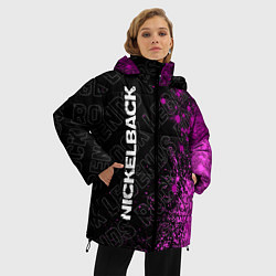 Куртка зимняя женская Nickelback rock legends по-вертикали, цвет: 3D-черный — фото 2