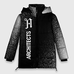 Куртка зимняя женская Architects glitch на темном фоне: по-вертикали, цвет: 3D-черный