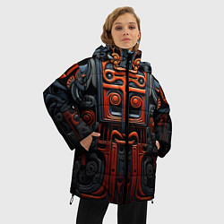 Куртка зимняя женская Арт в этническом стиле, цвет: 3D-черный — фото 2