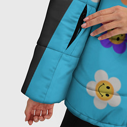 Куртка зимняя женская Ромашковое поле улыбок, цвет: 3D-светло-серый — фото 2
