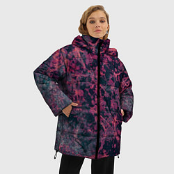 Куртка зимняя женская Абстракция - аметистовый ирис, цвет: 3D-светло-серый — фото 2