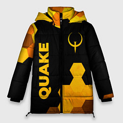 Куртка зимняя женская Quake - gold gradient вертикально, цвет: 3D-черный