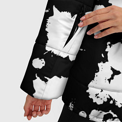 Куртка зимняя женская Фантазийный космический паттерн, цвет: 3D-черный — фото 2