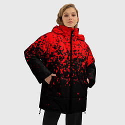 Куртка зимняя женская Красно-чёрный переход, цвет: 3D-черный — фото 2