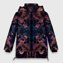 Куртка зимняя женская Галактическая сказка, цвет: 3D-светло-серый