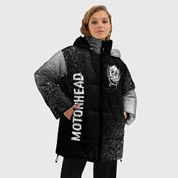 Куртка зимняя женская Motorhead glitch на темном фоне вертикально, цвет: 3D-черный — фото 2