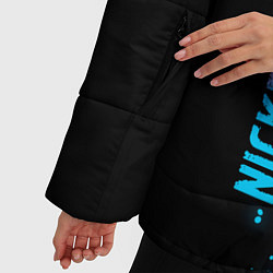 Куртка зимняя женская Nickelback - neon gradient по-вертикали, цвет: 3D-черный — фото 2
