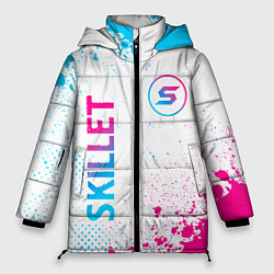 Куртка зимняя женская Skillet neon gradient style вертикально, цвет: 3D-черный