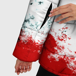 Куртка зимняя женская Атака титанов аниме краски, цвет: 3D-красный — фото 2