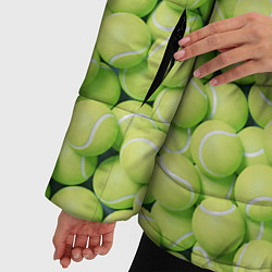Куртка зимняя женская Много теннисных мячей, цвет: 3D-черный — фото 2