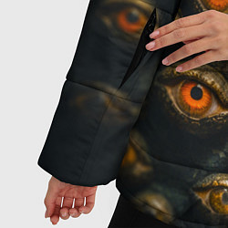 Куртка зимняя женская Глаза на стене, цвет: 3D-черный — фото 2