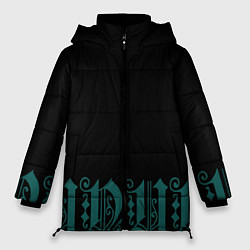 Куртка зимняя женская Узоры на чёрном фоне, цвет: 3D-черный