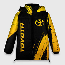 Куртка зимняя женская Toyota - gold gradient вертикально, цвет: 3D-черный