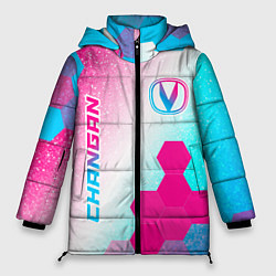 Куртка зимняя женская Changan neon gradient style вертикально, цвет: 3D-черный
