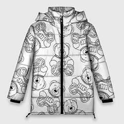Куртка зимняя женская Мишки из СССР, цвет: 3D-светло-серый