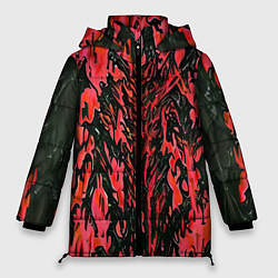 Куртка зимняя женская Демонический доспех красный, цвет: 3D-светло-серый