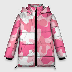 Куртка зимняя женская Камуфляж розовый, цвет: 3D-светло-серый