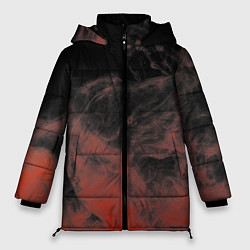 Куртка зимняя женская Красный дым на чёрном, цвет: 3D-черный