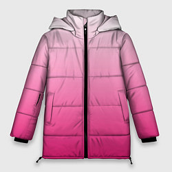 Куртка зимняя женская Бело-розовый градиент, цвет: 3D-светло-серый