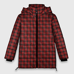 Куртка зимняя женская Классическая красная клеточка, цвет: 3D-красный