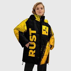 Куртка зимняя женская Rust - gold gradient вертикально, цвет: 3D-черный — фото 2