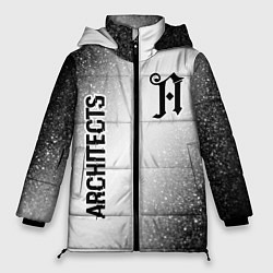 Куртка зимняя женская Architects glitch на светлом фоне вертикально, цвет: 3D-черный