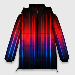 Куртка зимняя женская Неоновый узор неоновая шкала, цвет: 3D-красный