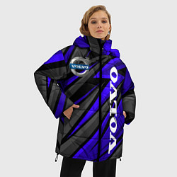 Куртка зимняя женская Volvo - Синий спортивный, цвет: 3D-черный — фото 2