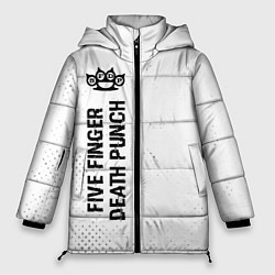 Куртка зимняя женская Five Finger Death Punch glitch на светлом фоне по-, цвет: 3D-черный