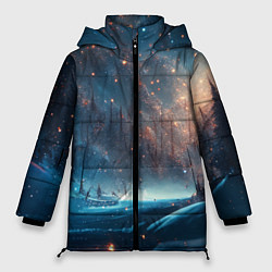 Куртка зимняя женская Сказочный лес, цвет: 3D-красный