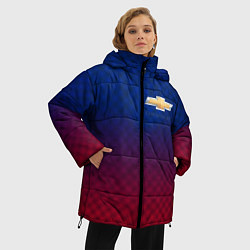 Куртка зимняя женская Chevrolet carbon gradient, цвет: 3D-черный — фото 2