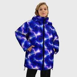 Куртка зимняя женская Разряд молний текстура, цвет: 3D-черный — фото 2