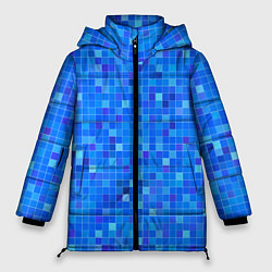Куртка зимняя женская Голубая мозаика, цвет: 3D-красный