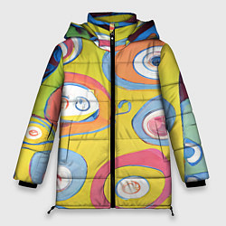 Куртка зимняя женская Хиппи арт, цвет: 3D-светло-серый