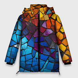 Куртка зимняя женская Мозаика витражная, цвет: 3D-светло-серый