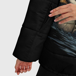 Куртка зимняя женская Утки в пруду, цвет: 3D-черный — фото 2