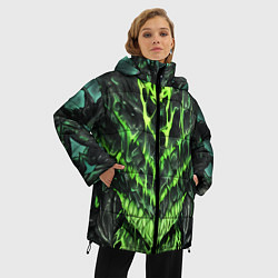 Куртка зимняя женская Green slime, цвет: 3D-черный — фото 2
