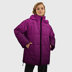 Куртка зимняя женская Вишневый и черный градиент, цвет: 3D-черный — фото 2