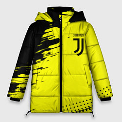 Куртка зимняя женская Juventus спортивные краски, цвет: 3D-красный