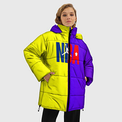 Куртка зимняя женская NBA sport полосы, цвет: 3D-черный — фото 2