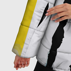 Куртка зимняя женская Цветная абстракция - минимализм, цвет: 3D-черный — фото 2