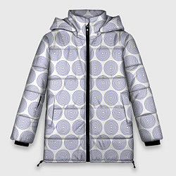 Куртка зимняя женская Ретро круги контурные, цвет: 3D-черный