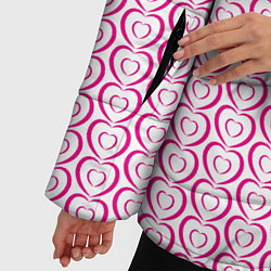 Куртка зимняя женская Паттерн двойное сердце, цвет: 3D-светло-серый — фото 2