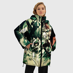 Куртка зимняя женская Геншин импакт персонажи, цвет: 3D-черный — фото 2