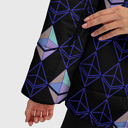 Куртка зимняя женская Криптовалюта Ethereum на черном, цвет: 3D-светло-серый — фото 2
