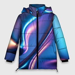 Куртка зимняя женская Сплав металла голографический, цвет: 3D-светло-серый