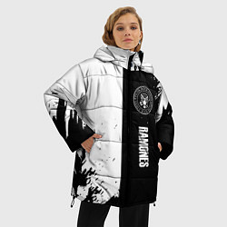 Куртка зимняя женская Ramones краски абстракция, цвет: 3D-светло-серый — фото 2