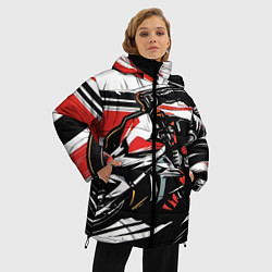 Куртка зимняя женская Мото-кросс, цвет: 3D-красный — фото 2